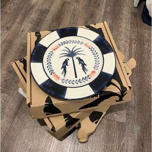 Johanna Ortiz Macao Navy Blue Dinner Plates, set of 6